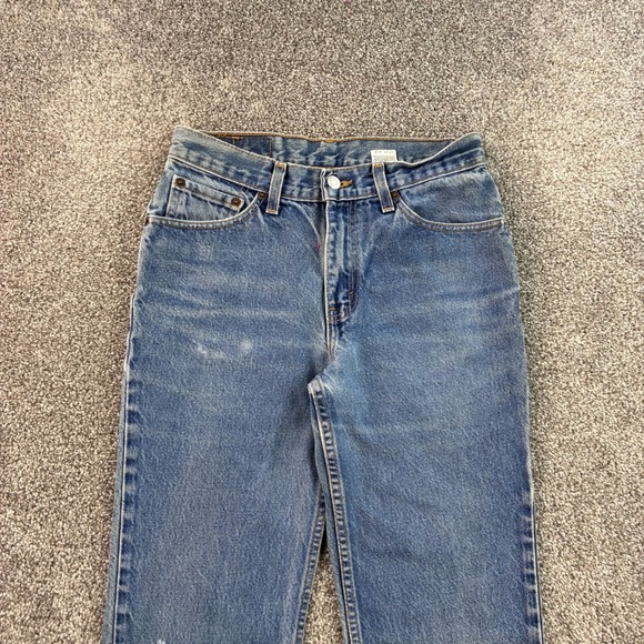 Vintage Levi's 517 Jeans Women's 7 JR Blue Light Wash Bootcut Slim Fit Denim - Picture 2 of 7